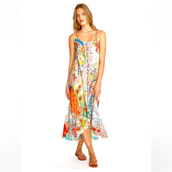 JOHNNY WAS KARA SILK DRESS XXL - Picture 1 of 16